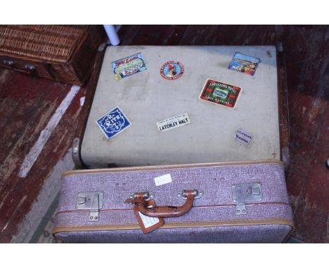 Two vintage suitcases, shipping unavailable 