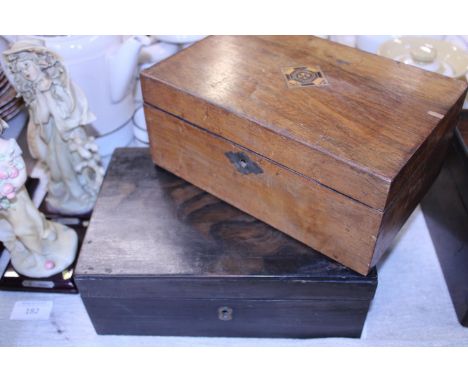 Two vintage wooden boxes 