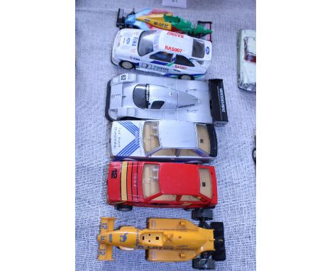 A selection of vintage Scalextric slot cars 