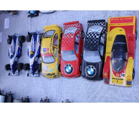 A job lot of vintage Hornby slot car models 