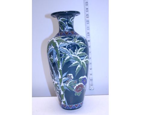 A vintage green glaze flower decoration 