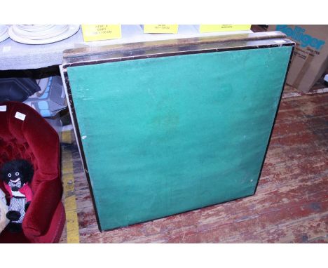 A vintage green baized topped card table, shipping unavailable 