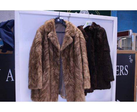 Two ladies vintage fur coats 