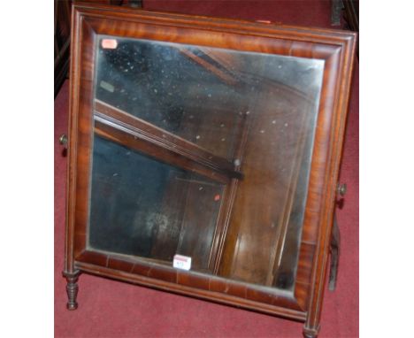 A Regency mahogany easel backed swing dressing table mirror