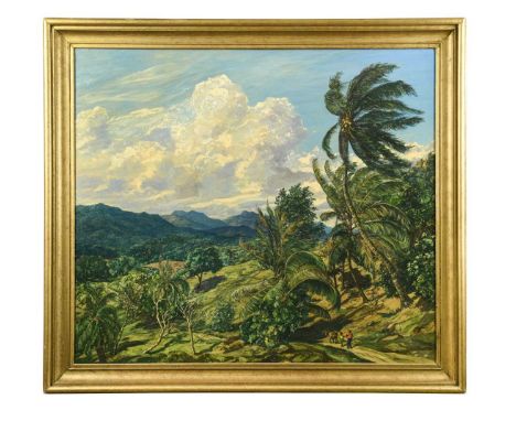 § § Claude Muncaster RWS, RBA, SMA, ROI (British 1903-1974) On the edge of the Blue Mountains, Jamaicasigned 'CLAUDE MUNCASTE