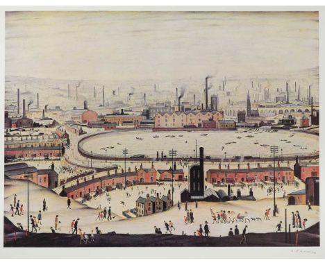 § Laurence Stephen Lowry RA (British 1887-1976) The Pondsigned 'L.S. Lowry' (lower right)colour reproduction with the Fine Ar