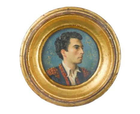 § Lisa de Montfort (British 1906-1990) A portrait miniature of John Pembertonsigned with monogram (centre left); inscribed in