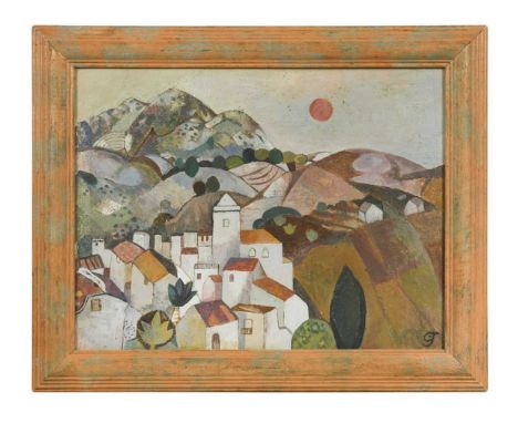 § § Gwyneth Johnstone (British 1914-2010) Spanish Hillssigned with initials (lower right)oil on board36 x 47.5cmCondition rep