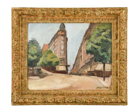 Jean Hippolyte Marchand (French 1883-1940) Rue Lamark, 1923signed 'Marchand' (lower right)oil on board32 x 39.5cmCondition re