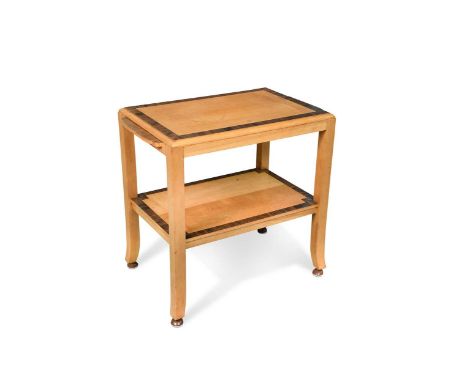 with pull-out slide to either end and raised on gently out swept legs64 x 67 x 41cmCondition report: Light scuffs and marks c