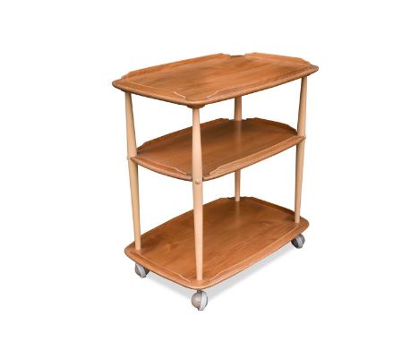 with galleried tiers raised on casters77 x 71 x 46cmCondition report: With only light surface marks, in overall very good con
