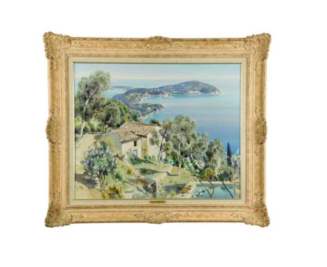 § § Gabriel Deschamps (French 1919-) Le Cap Ferrat, Villefranche, Côte d'Azursigned 'G. Deschamps' (lower left) oil on canvas