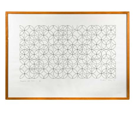 § § Bridget Riley CH, CBE (British 1931-) Composition with Circles Isigned and dated 'Bridget Riley '98' (lower right); numbe