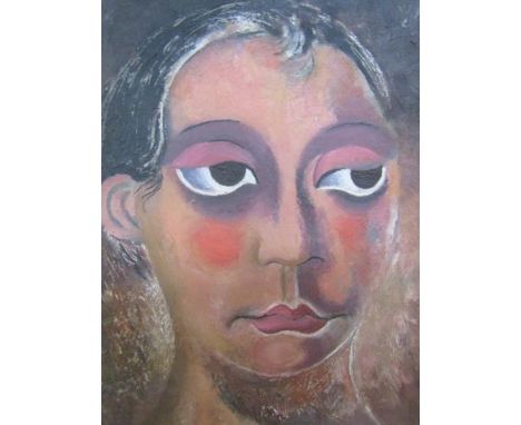 John Melville 1902/1986 - Portrait of the artists wife, oil on canvas, 41cm x 33cm. 