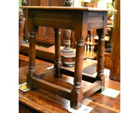 An oak joint stool