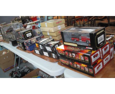 Three trays of Corgi diecast vehicles all in original boxes to include; Heroes under fire 1:50 scale. Showcase collection Fir
