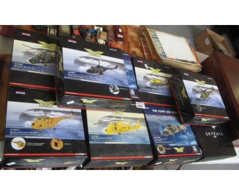 Two trays of Corgi 1:72 scale 'The Aviation Archive' diecast vehicles, all in original boxes (9). Together with a Skyfall 007
