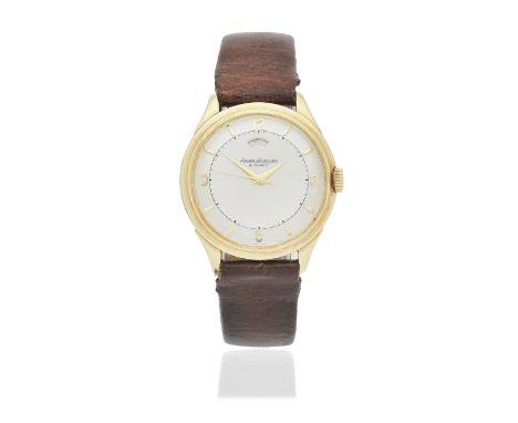 Jaeger-LeCoultre. An 18K gold automatic wristwatch with power reserve indicationDate: Circa 1960Movement: Jewelled bumper aut