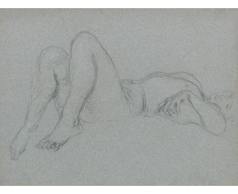 Attributed to Augustus Edwin John O.M., R.A. (British, 1878-1961)Study of reclining nudepencil sketch on coloured paper 26.5 