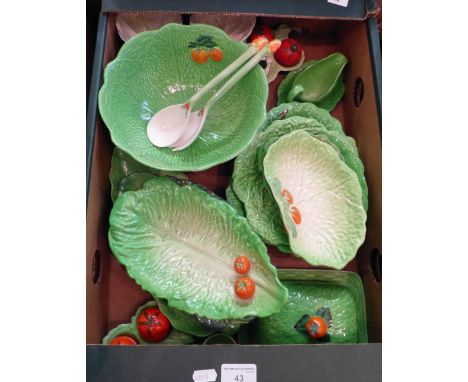 Leaf moulded dishes, bowls etc. from Carlton ware and other makers