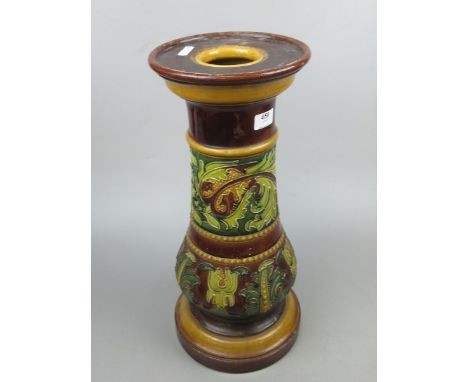 A Royal Doulton Lambeth stoneware jardiniŠre stand, decorated with sprigged mouldings - Approx H 50cm W: 22cm