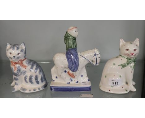 Rye pottery - 2 cats &amp; The Friar 