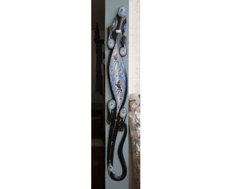 Aboriginal style wall art of lizard 