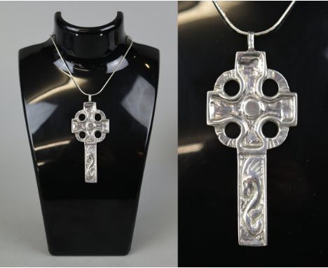 Hallmarked silver chain with silver Celtic cross 