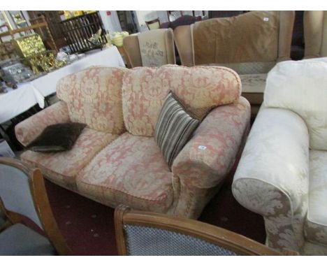 A brocade sofa