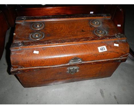 A small tin trunk
