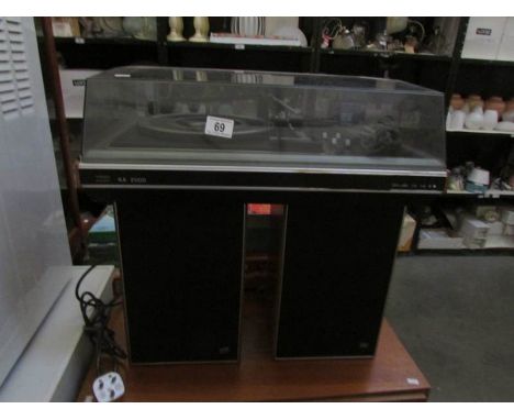 An ITT KA 2000 music centre consisting of a record player and 2 speakers