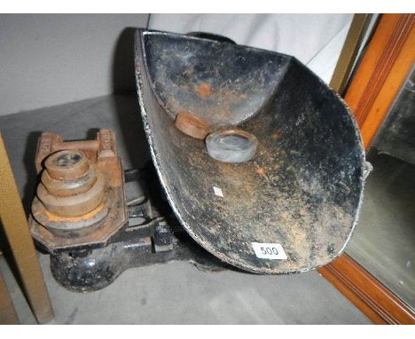 A set of scales and weights