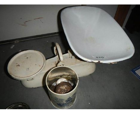 A set of scales and weights