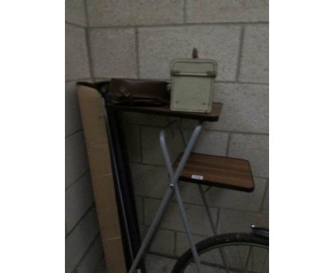 A vintage slide projector, stand, screen etc