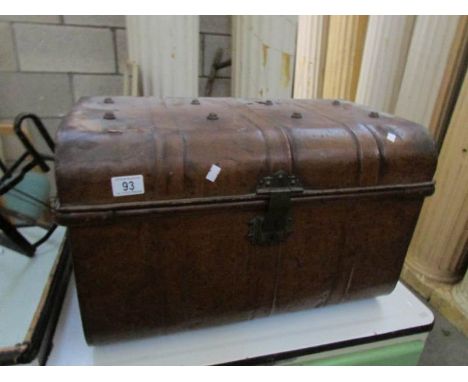 An old metal trunk