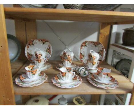 30 pieces of early 20th century Melba china tea ware and an Aynsley posy