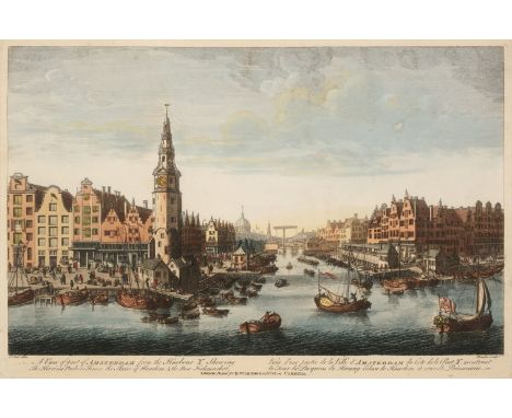 * Holland. Bowles (T.), A View of Part of Amsterdam from the Harbour..., A View of the Stadt House new Church Weighing House 