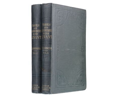 Newton (Charles Thomas). Travels and Discoveries in the Levant, 2 volumes, 1st edition, London: Day &amp; Son, 1865, folding 