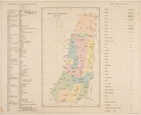 Palestine. Conder (Lieutenants C. R. &amp; Kitchener H. H.), Map of Western Palestine in 26 Sheets, from Surveys Conducted fo