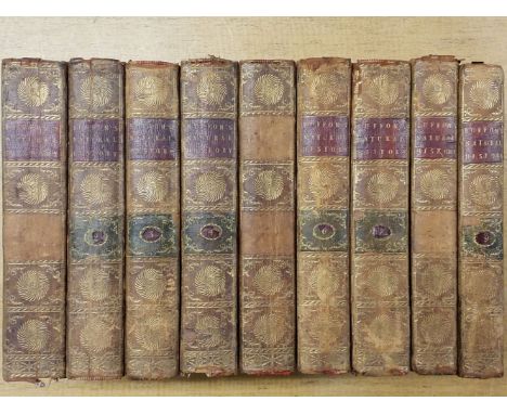 Buffon (Georges Louis Leclerc). Natural History, General and Particular, 2nd edition in English, 9 volumes, London: W. Straha