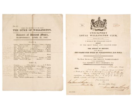 * Wellington (Arthur Wellesley, 1st Duke of). A collection of printed and manuscript material, largely relating to the Duke o