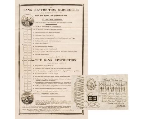 Banking. The Bank Restriction Barometer; Or, Scale of Effects on Society of the Bank Note System, and Payments in Gold, by Ab