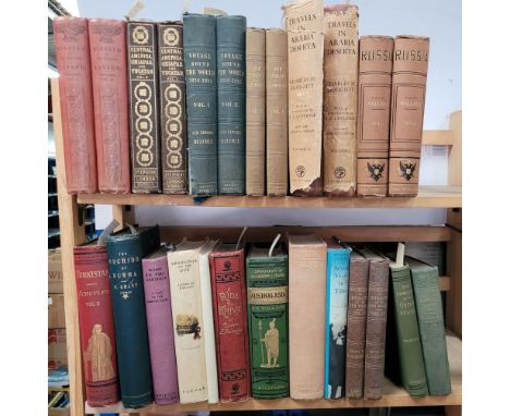 Travel &amp; Topography. 25 volumes of mostly 19th-century travel &amp; topography reference, including Nineveh and its Remai