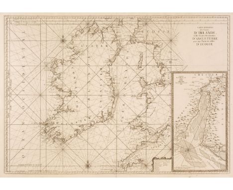 Ireland. Van Loon (Jan), Carte Generale des Costes D'Irlande et des Costes Occidentales D'Angleterre avec une Partie de celle