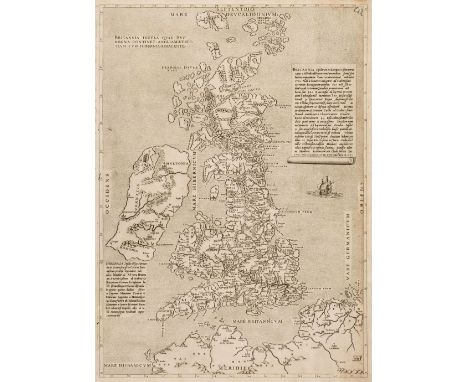 British Isles. Lafreri (Antonio, school of), Britannia Insula quae duo Regna Continet Angliam et Scotiam cum Hibernia Adiacen