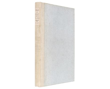 Hopkins (Gerard Manley). Poems, Now first published. Edited with notes by Robert Bridges, 1st edition, London: Humphrey Milfo