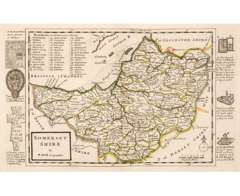 Moll, (Herman). A Set of Fifty New and Correct Maps of England and Wales &amp;c. with the Great Roads and Principal Cross-Roa