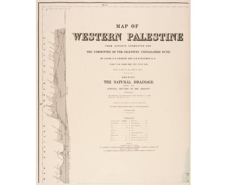 Palestine. Conder (Lieuts. C. R. &amp; Kitchener H. H.), Map of Western Palestine from Surveys Conducted for the Committee of