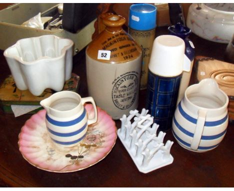 China jelly mould, an Olympics 1970 vacuum flask, and other china