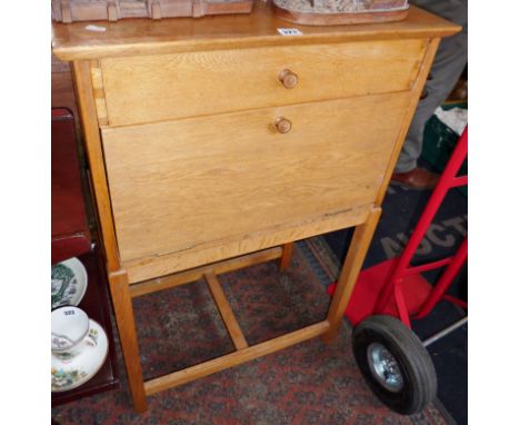 Light oak desk cupboard with drawer